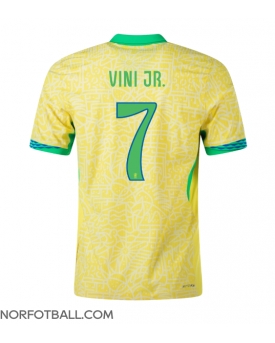Billige Fotballdrakt Brasil Vinicius Junior #7 Replika Hjemmedrakt Copa America 2024 Kortermet